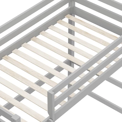 Kids' Twin Caspian Study Loft With Hanging Nightstand Gray - Hillsdale Furniture 5 Kids' Twin Caspian Study Loft With Hanging Nightstand Gray - Hillsdale Furniture - Image 3