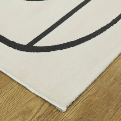 Hockey Time Kids' Rug Cream/Black - Balta Rugs 3 Hockey Time Kids' Rug Cream/Black - Balta Rugs