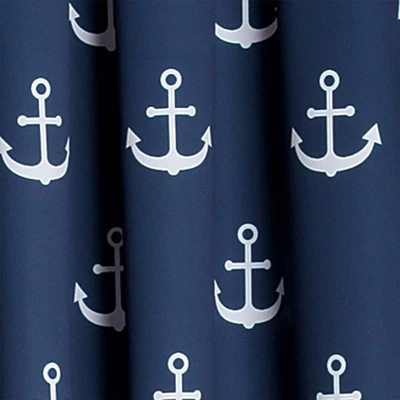 52"x63" Anchor Room Darkening Window Curtain Panels Navy - Lush Décor 4 52"x63" Anchor Room Darkening Window Curtain Panels Navy - Lush Décor - Image 2