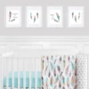 4pc Feather Art Print Set - Sweet Jojo Designs -Children Furniture Store GUEST 2b135695 9d1e 451b b7ca 176dce49940d