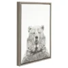 Bear Framed Canvas Art Gray (24"x18") - Uniek -Children Furniture Store GUEST 2b52e9e5 fba1 4a01 b7e9 028b39a01d5f