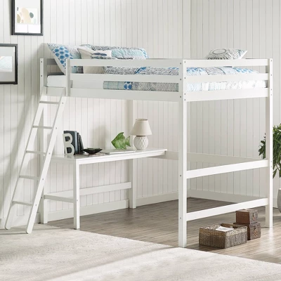 Full Caspian Loft Bed White - Hillsdale Furniture 14 Full Caspian Loft Bed White - Hillsdale Furniture - Image 12
