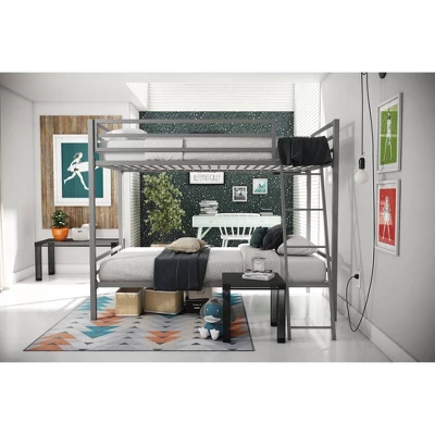 Twin Over Twin Maxwell Metal Bunk Bed Gray - Novogratz 6 Twin Over Twin Maxwell Metal Bunk Bed Gray - Novogratz - Image 4