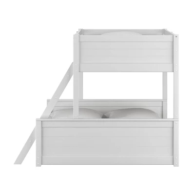 Twin Over Full Capri Wood Bunk Bed White - Hillsdale Furniture 5 Twin Over Full Capri Wood Bunk Bed White - Hillsdale Furniture - Image 3