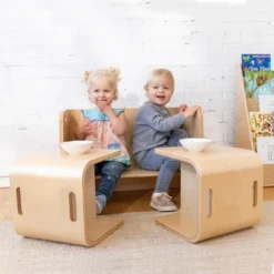 ECR4Kids Premium Bentwood Multipurpose Table And Chair Set, Kids Furniture, Natural, 3-Piece -Children Furniture Store GUEST 2cb05053 673c 4b72 a380 90de60ecc2a6