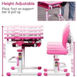 Costway Children Desk Chair Set Adjustable Study Table Drawer Winged Backrest Chair 14 Costway Children Desk Chair Set Adjustable Study Table Drawer Winged Backrest Chair -Children Furniture Store GUEST 2d955549 2dc9 437d 9b02 807e2e79367d