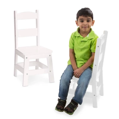 Melissa & Doug Wooden Chair Pair - White 3 Melissa & Doug Wooden Chair Pair - White