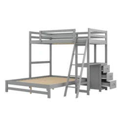 Twin Over Full Bunk Bed With Built-in Desk, Ladder And Three Drawers-ModernLuxe 13 Twin Over Full Bunk Bed With Built-in Desk, Ladder And Three Drawers-ModernLuxe -Children Furniture Store GUEST 2e373c13 fb4a 438e b8ad a0f9c9340b55