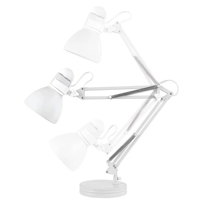 28" Architect Swing Arm Desk Lamp Matte White - Globe Electric 5 28" Architect Swing Arm Desk Lamp Matte White - Globe Electric - Image 3