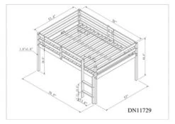 Full Size Wood Loft Bed With Ladder-ModernLuxe -Children Furniture Store GUEST 2ec3fd44 40de 46f9 b7d2 98dc841dd47c