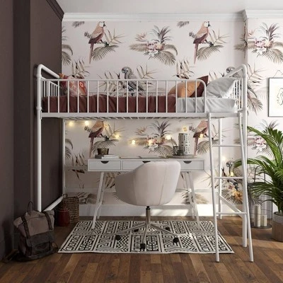 Twin Kaila Metal Loft Bed White - Room & Joy 4 Twin Kaila Metal Loft Bed White - Room & Joy - Image 2