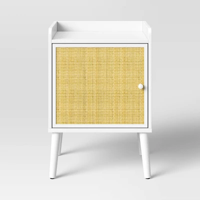 Rattan And Wood Bedside Kids' Table White - Pillowfort™ 5 Rattan And Wood Bedside Kids' Table White - Pillowfort™ - Image 3
