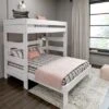 Max & Lily Farmhouse Twin Over Queen L-Shaped Bunk Bed