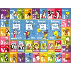 KC CUBS | Looney Tunes Boy & Girl Kids ABC Alphabet, Seasons, Months & Days Educational Learning & Play Nursery Classroom Rug Carpet -Children Furniture Store GUEST 32f2dbce a6a6 4882 817c 8acb5eec2e63
