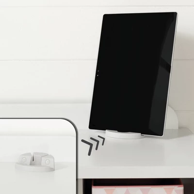 Vito Makeup Desk With Drawer Pure White/Pink - South Shore 6 Vito Makeup Desk With Drawer Pure White/Pink - South Shore - Image 4