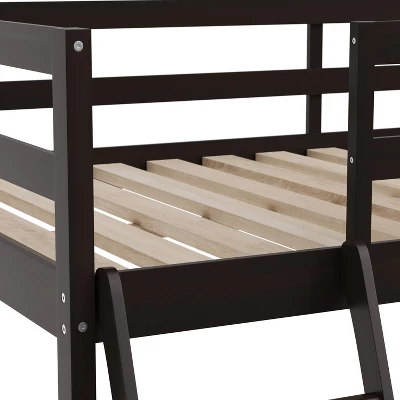Emma And Oliver Twin Wood Loft Bed Frame With Protective Guardrails And Integrated Desk And Ladder For Use With Any 6-8" Thick Mattress 9 Emma And Oliver Twin Wood Loft Bed Frame With Protective Guardrails And Integrated Desk And Ladder For Use With Any 6-8" Thick Mattress - Image 7