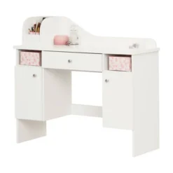 Vito Makeup Desk With Drawer Pure White/Pink - South Shore 19 Vito Makeup Desk With Drawer Pure White/Pink - South Shore -Children Furniture Store GUEST 348c79f5 5d2b 4eb5 9fa7 96fc7f1e0b07