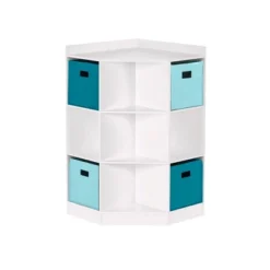 5pc Kids' Corner Cabinet Set With 4 Bins Set - RiverRidge Home -Children Furniture Store GUEST 351cada8 5bfd 4050 b46a 47b023440f31