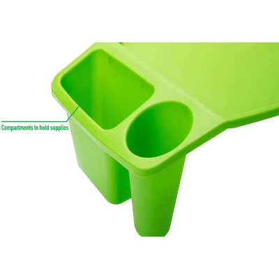 Mind Reader Kids’ Lap Desk, Freestanding Portable Table With Side Pockets, Plastic, Green, 2-Pack 6 Mind Reader Kids’ Lap Desk, Freestanding Portable Table With Side Pockets, Plastic, Green, 2-Pack - Image 4
