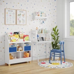 Kids' Catch-All Wall Shelf With Bookrack And Hooks White - RiverRidge Home 9 Kids' Catch-All Wall Shelf With Bookrack And Hooks White - RiverRidge Home -Children Furniture Store GUEST 3765e10e bc44 43e8 bd44 76e9aea178a6