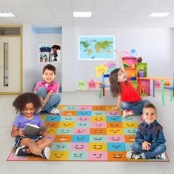 Deerlux 6 Ft. Social Distancing Colorful Kids Classroom Seating Area Rug, Emoji Mask Design 11 Deerlux 6 Ft. Social Distancing Colorful Kids Classroom Seating Area Rug, Emoji Mask Design -Children Furniture Store GUEST 37cfc67b 4ec4 4b58 84c7 4b8da8cfd668