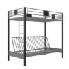 Twin Over Futon Maxence Metal Bunk Bed Silver/Black - Room & Joy 1 Twin Over Futon Maxence Metal Bunk Bed Silver/Black - Room & Joy -Children Furniture Store GUEST 380876f3 19e7 490f a7fc a0f2ddea8f8e