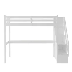 Twin Size Loft Bed With Staircase And Built-in Desk - ModernLuxe 13 Twin Size Loft Bed With Staircase And Built-in Desk - ModernLuxe -Children Furniture Store GUEST 399f056c ca2b 4fb7 9978 a6b63b397e06