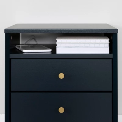 Dylane 2-Drawer Nightstand Navy - South Shore 6 Dylane 2-Drawer Nightstand Navy - South Shore - Image 4