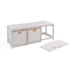 Badger Basket Kid's Storage Bench With Woven Top And Baskets White 15 Badger Basket Kid's Storage Bench With Woven Top And Baskets White -Children Furniture Store GUEST 3a56ba07 5ed9 42fe b63f dac2489cc095
