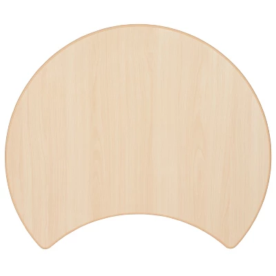 Emma And Oliver 25.125"W X 35.5"L Crescent Natural Plastic Adjustable Activity Table-Seats 4 7 Emma And Oliver 25.125"W X 35.5"L Crescent Natural Plastic Adjustable Activity Table-Seats 4 - Image 5