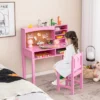 Costway Kids Desk And Chair Set Study Writing Workstation With Hutch & Bulletin Board -Children Furniture Store GUEST 3e525f49 5fe8 45e8 9190 b12ec2654237