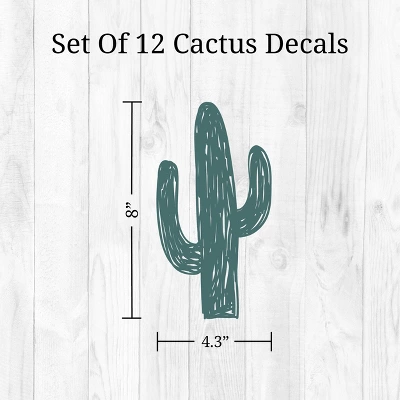 Cactus Wall Decor - Decalcomania 3 Cactus Wall Decor - Decalcomania