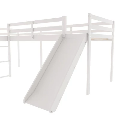L-Shaped Twin Size Loft Bed With Ladder And Slide - ModernLuxe 9 L-Shaped Twin Size Loft Bed With Ladder And Slide - ModernLuxe - Image 7