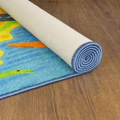 KC CUBS Boy & Girl Kids Dinosaur Dino Car Vehicle Traffic Road Educational Learning & Game Play Nursery Bedroom Classroom Rug Carpet 11 KC CUBS Boy & Girl Kids Dinosaur Dino Car Vehicle Traffic Road Educational Learning & Game Play Nursery Bedroom Classroom Rug Carpet - Image 9