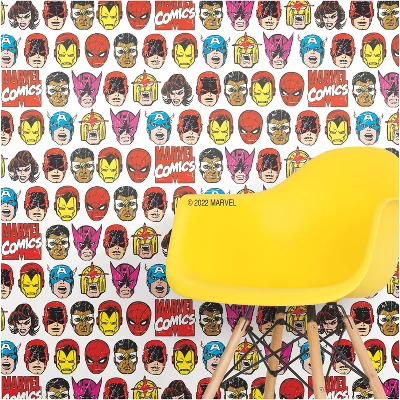 Marvel Comics Classic Faces Peel & Stick Wallpaper - RoomMates 5 Marvel Comics Classic Faces Peel & Stick Wallpaper - RoomMates - Image 3