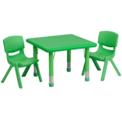 Flash Furniture 24" Square Plastic Height Adjustable Activity Table Set With 2 Chairs 23 Flash Furniture 24" Square Plastic Height Adjustable Activity Table Set With 2 Chairs -Children Furniture Store GUEST 429fde17 034c 494b bd91 5ba332a6ce0b 1