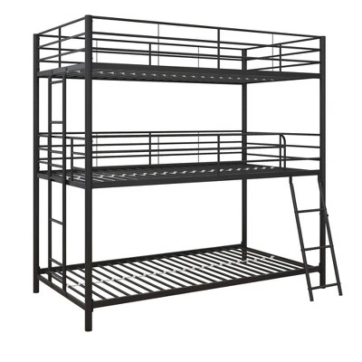 Triple Twin Zeke Metal Bunk Bed - Room & Joy 5 Triple Twin Zeke Metal Bunk Bed - Room & Joy - Image 3