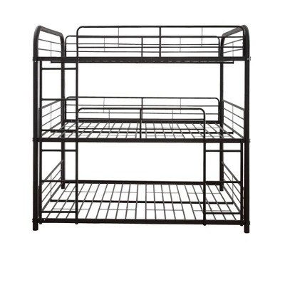 Full Cairo Triple Bunk Bed Sandy Black - Acme Furniture 3 Full Cairo Triple Bunk Bed Sandy Black - Acme Furniture