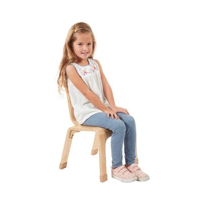 ECR4Kids Bentwood Chairs, Stackable School Chairs, Assembled, 2-Pack - Natural 4 ECR4Kids Bentwood Chairs, Stackable School Chairs, Assembled, 2-Pack - Natural - Image 2