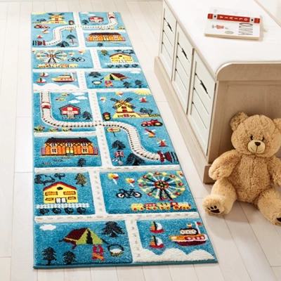 Carousel Kids CRK197 Power Loomed Area Rug - Safavieh 3 Carousel Kids CRK197 Power Loomed Area Rug - Safavieh