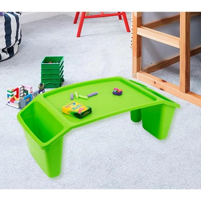 Mind Reader Kids’ Lap Desk, Freestanding Portable Table With Side Pockets, Plastic, Green, 2-Pack 3 Mind Reader Kids’ Lap Desk, Freestanding Portable Table With Side Pockets, Plastic, Green, 2-Pack