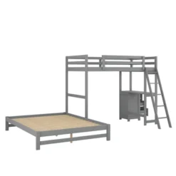 Twin Over Full Bunk Bed With Built-in Desk, Ladder And Three Drawers-ModernLuxe 18 Twin Over Full Bunk Bed With Built-in Desk, Ladder And Three Drawers-ModernLuxe -Children Furniture Store GUEST 4764c7bf bad2 4371 b22e f5f5137efbe5