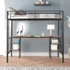 Metal Twin Size Low Loft Bed With Storage Shelf And Table, Black - ModernLuxe 2 Metal Twin Size Low Loft Bed With Storage Shelf And Table, Black - ModernLuxe -Children Furniture Store GUEST 4793d471 361f 44e6 b16f 271ebedde45d
