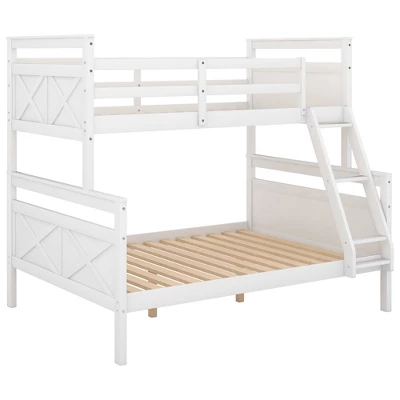 Twin Over Full Bunk Bed With Ladder And Safety Guardrail-ModernLuxe 7 Twin Over Full Bunk Bed With Ladder And Safety Guardrail-ModernLuxe - Image 5