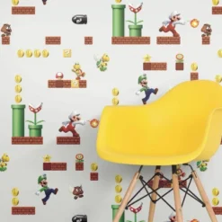 Nintendo Super Mario Peel And Stick Wallpaper - Roomates -Children Furniture Store GUEST 482317bb d433 4119 b568 0fb8a2a9efc4