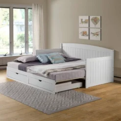 King Harmony Daybed With Conversion White - Alaterre Furniture 23 King Harmony Daybed With Conversion White - Alaterre Furniture -Children Furniture Store GUEST 48275b47 efd4 440c a393 70e601af5e83