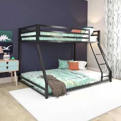 Twin/Full Max Metal Bunk Bed Black - Room & Joy 3 Twin/Full Max Metal Bunk Bed Black - Room & Joy