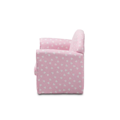 Erica Heart Upholstered Kids' 2 Seater Sofa Pink - Baxton Studio 4 Erica Heart Upholstered Kids' 2 Seater Sofa Pink - Baxton Studio - Image 2