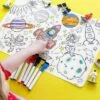 Merka Kids Toddler Essentials Coloring Placemats For Kids, Set Of 4 Mats With 7 Markers Jungle Space Sea Unicorns 1 Merka Kids Toddler Essentials Coloring Placemats For Kids, Set Of 4 Mats With 7 Markers Jungle Space Sea Unicorns -Children Furniture Store GUEST 4a6c314d 359c 4e48 86ed c522c75dc8f6