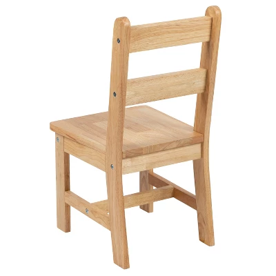 Emma And Oliver Kids 3 Piece Solid Hardwood Table And Chair Set For Playroom, Kitchen 4 Emma And Oliver Kids 3 Piece Solid Hardwood Table And Chair Set For Playroom, Kitchen - Image 2